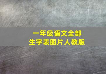 一年级语文全部生字表图片人教版