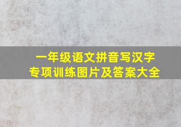 一年级语文拼音写汉字专项训练图片及答案大全