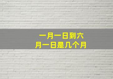 一月一日到六月一日是几个月