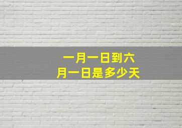 一月一日到六月一日是多少天