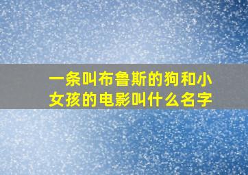 一条叫布鲁斯的狗和小女孩的电影叫什么名字