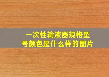 一次性输液器规格型号颜色是什么样的图片