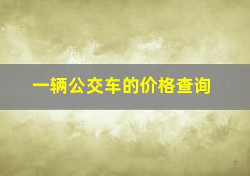 一辆公交车的价格查询