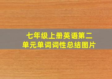 七年级上册英语第二单元单词词性总结图片