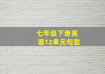 七年级下册英语12单元句型