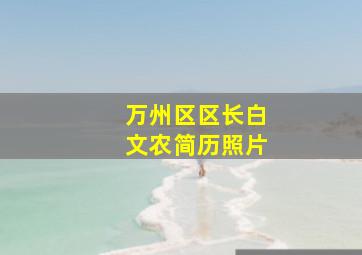 万州区区长白文农简历照片