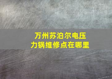 万州苏泊尔电压力锅维修点在哪里