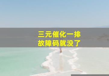 三元催化一排故障码就没了