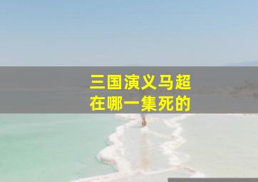 三国演义马超在哪一集死的