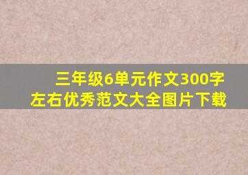 三年级6单元作文300字左右优秀范文大全图片下载