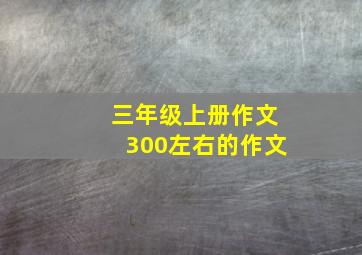 三年级上册作文300左右的作文