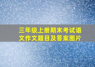 三年级上册期末考试语文作文题目及答案图片