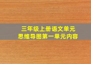 三年级上册语文单元思维导图第一单元内容