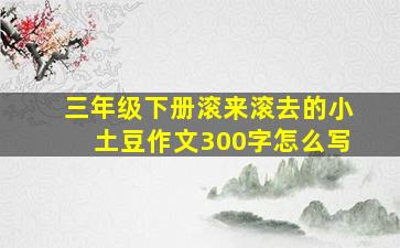 三年级下册滚来滚去的小土豆作文300字怎么写