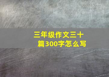 三年级作文三十篇300字怎么写