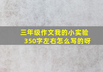 三年级作文我的小实验350字左右怎么写的呀