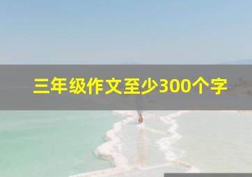 三年级作文至少300个字