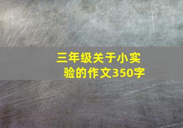 三年级关于小实验的作文350字