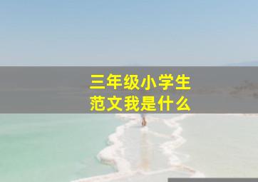 三年级小学生范文我是什么