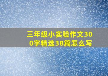 三年级小实验作文300字精选38篇怎么写