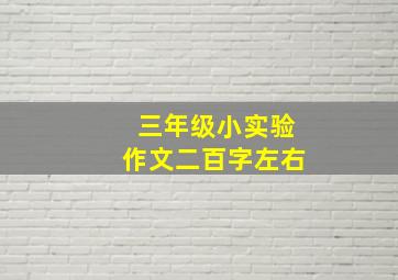 三年级小实验作文二百字左右