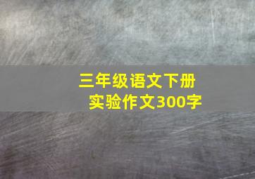 三年级语文下册实验作文300字