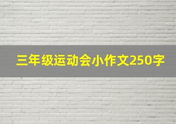 三年级运动会小作文250字