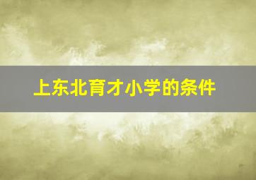 上东北育才小学的条件