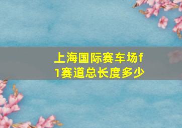 上海国际赛车场f1赛道总长度多少