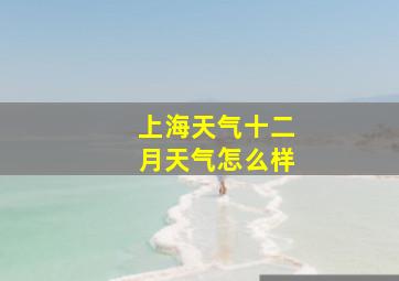 上海天气十二月天气怎么样