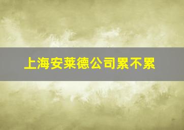 上海安莱德公司累不累