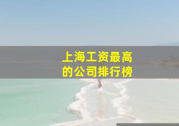 上海工资最高的公司排行榜