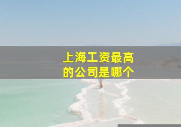 上海工资最高的公司是哪个