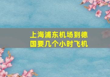 上海浦东机场到德国要几个小时飞机