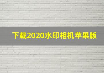 下载2020水印相机苹果版