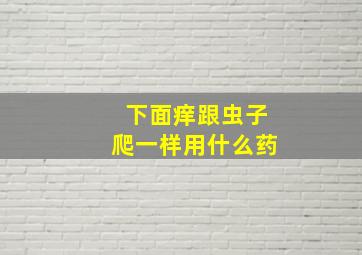 下面痒跟虫子爬一样用什么药