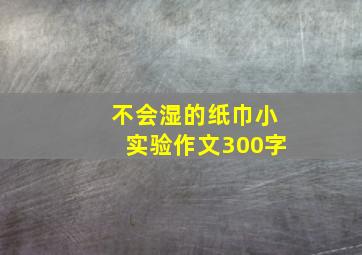 不会湿的纸巾小实验作文300字