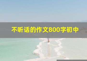 不听话的作文800字初中