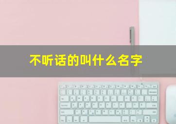 不听话的叫什么名字