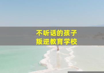 不听话的孩子叛逆教育学校