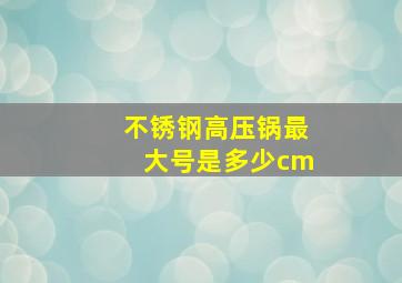 不锈钢高压锅最大号是多少cm