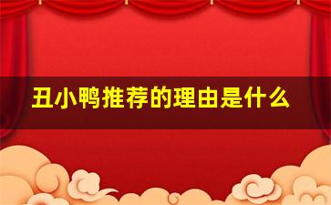 丑小鸭推荐的理由是什么