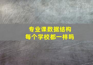 专业课数据结构每个学校都一样吗