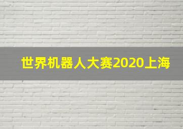 世界机器人大赛2020上海