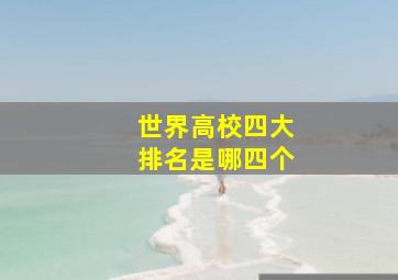 世界高校四大排名是哪四个