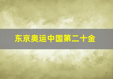 东京奥运中国第二十金