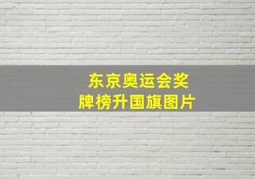 东京奥运会奖牌榜升国旗图片