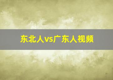 东北人vs广东人视频