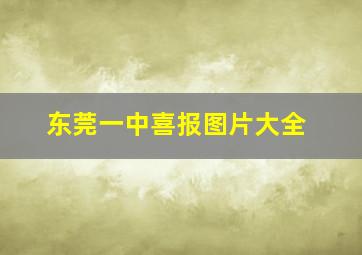 东莞一中喜报图片大全