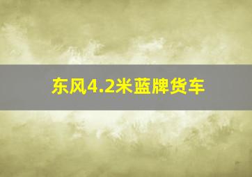 东风4.2米蓝牌货车